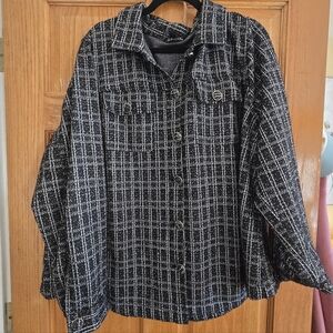 Boucle Plaid Shacket